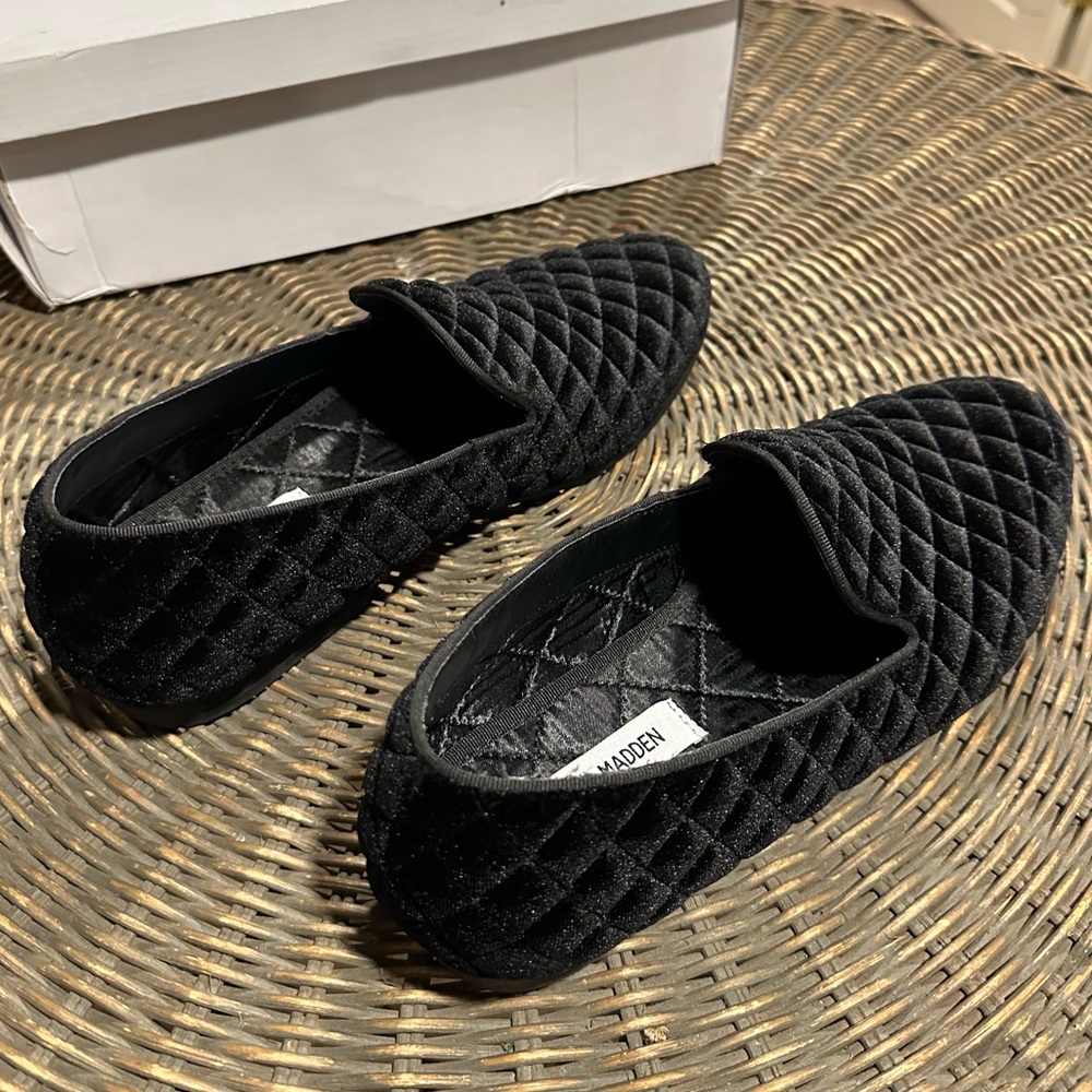 Steve Madden Cubic Black Velvet Men’s Slip On Loafer Size 9